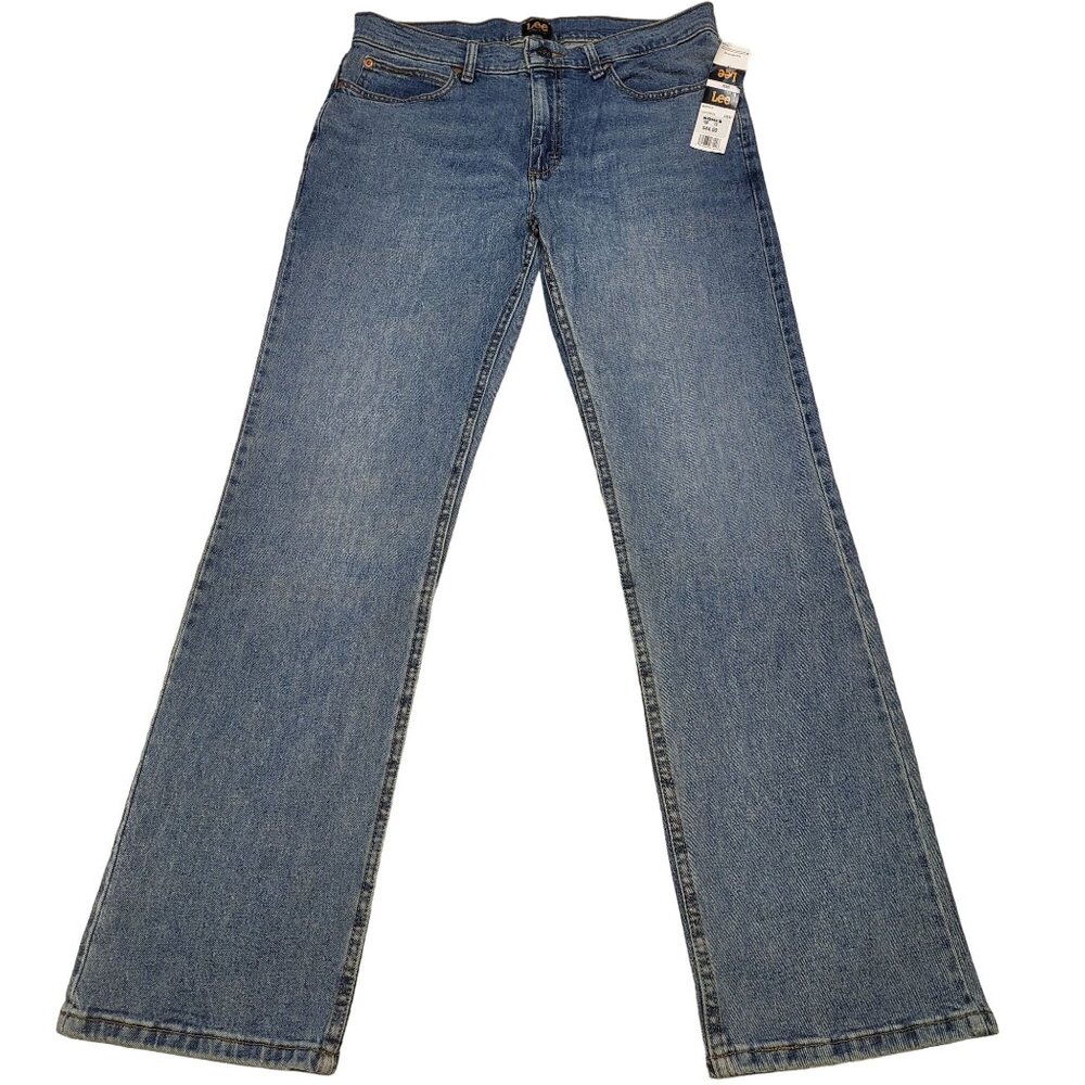 Lee Mens Classic Blue Jeans 32x32 Straight Fit Denim NWT